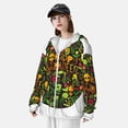 thumbnail image 4 of Picia Happy Halloween Floral Women's Men's UPF 50+ Sun Protection Hoodie Shirt Long Sleeve SPF Fishing Outdoor UV Hiking Lightweight Shirts-Large, 4 of 9