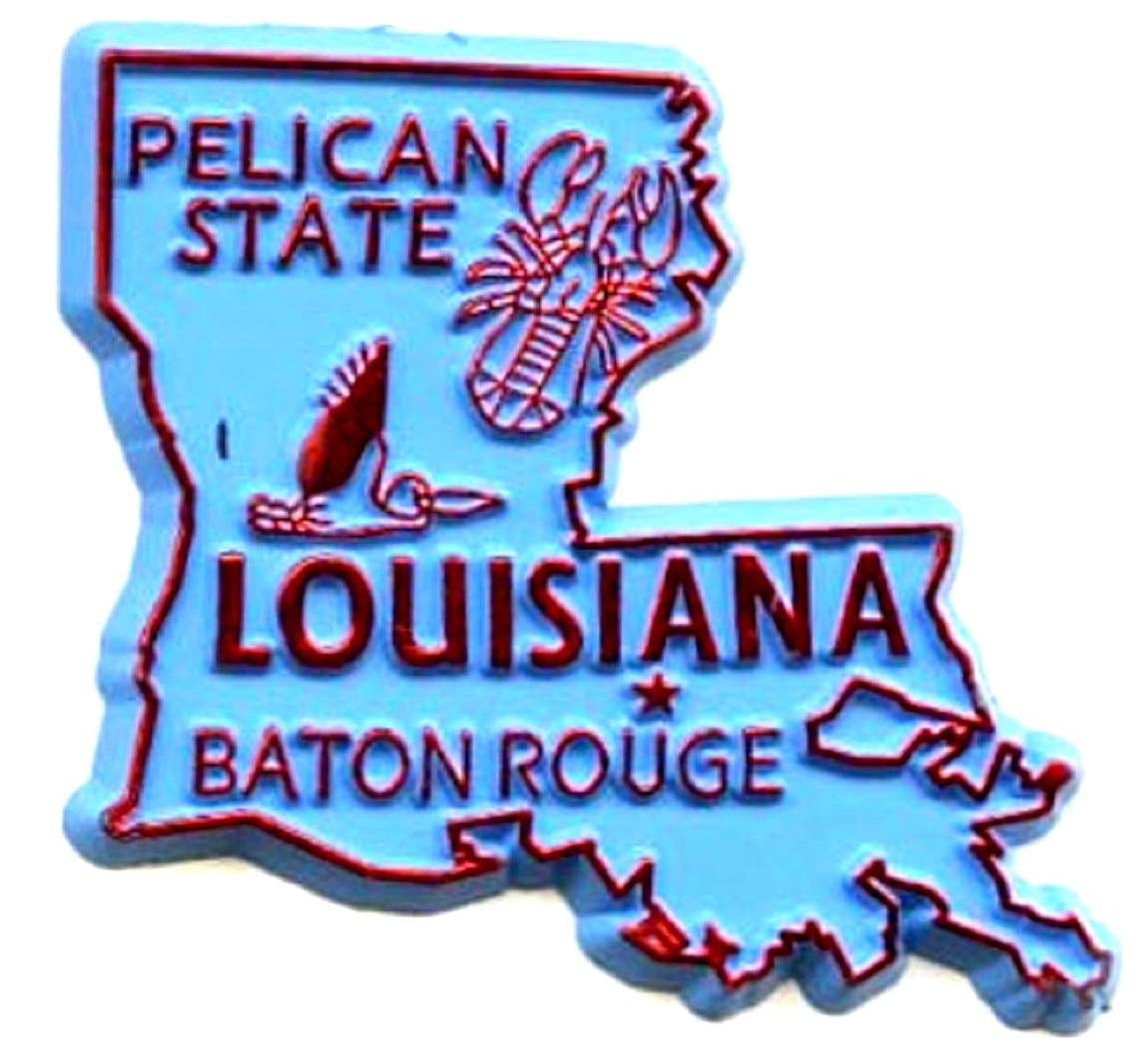 Louisiana The Pelican State Fridge Magnet 