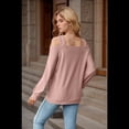 thumbnail image 4 of Blusa de Verano con Escote Cuadrado y Hombros Descubiertos para Mujer, Color Rosa Oscuro S, 4 of 8