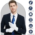 thumbnail image 4 of Bettinay 2 Paires de Gants Blancs pour Manipuler Robe de Mariée Robe Chic et Bijoux Gants en Nylon Cousus, 4 of 5