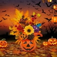 thumbnail image 5 of Thanksgiving Decorations Indoor Fall Decor Halloween Decoration Maple Leaf Simulation Pumpkin Fall Harvests Festival Ghost Festival Scene Arrangement Ornament, 5 of 6