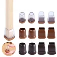 thumbnail image 2 of 8/16 piezas nuevas tapas protectoras para patas de mesa y sillas, cubiertas de silicona gruesas para patas de muebles, protector de suelo con parte inferior de fieltro envuelto, 2 of 5