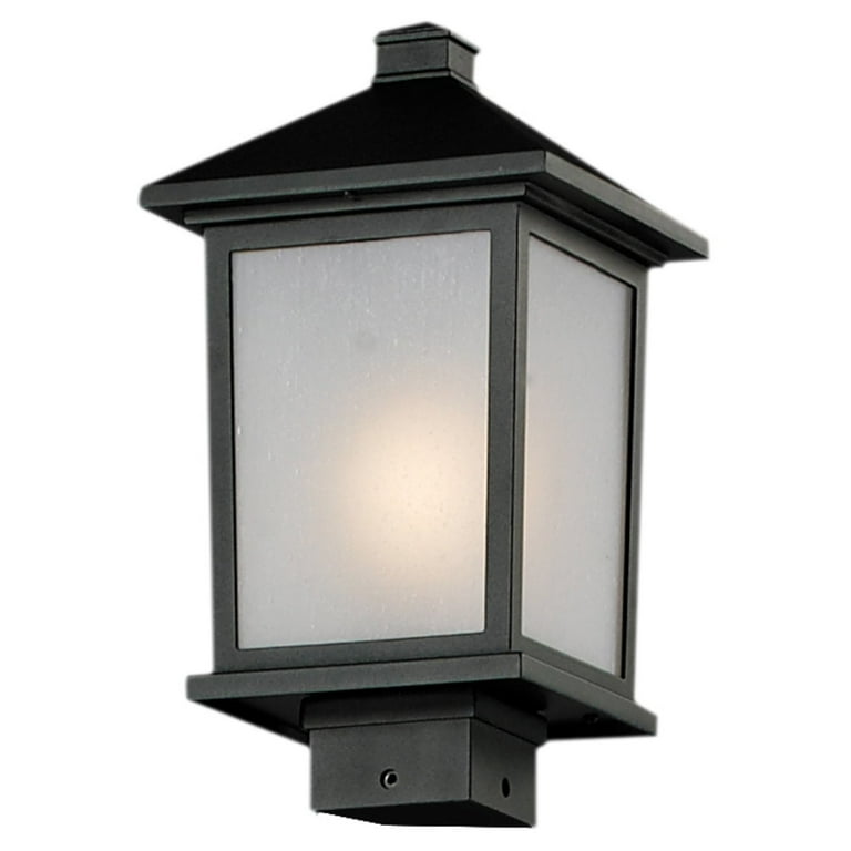 Z-Lite Holbrook 100-Watt 12-in Oil Rubbed Bronze Transitional Post Light Z-Lite Holbrook 100-Watt 12-in Oil Rubbed Bronze Transitional Post Light