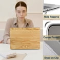 thumbnail image 2 of Étui Durable pour MacBook Pro 16 Pouces 2020 2019 A2141 Touch Bar/Touch ID, Étui Rigide en Plastique Anti-Fissure, Housse de Protection pour Ordinateur Portable pour MacBook Pro 16 Pouces, Grain de Bois, 2 of 7