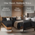 thumbnail image 3 of REGALWOVEN Fitted Microfiber Bed Sheets for All-Season Comfort and Breathability Black 1 PC 53.9x74.8 inch, 3 of 5