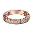 thumbnail image 3 of 1.40ct Antique Scroll Diamond Moissanite Ring 10K Rose Gold, 3 of 4