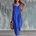 thumbnail image 6 of Edvintorg Jumpsuits for Women Summer Sleeveless Casual Dressy Wide Leg Rompers Jumpers with Pockets Plus Size Fashion Travel Clothes, 6 of 8