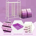 thumbnail image 6 of YYEAN 20-Drawer Rolling Storage Cart, Multifunctional Art Craft Organizer Cart, Mobile Utility Storage Cart with Removable Drawers & Lockable Wheels, Craft Cart for Home Office-Purple Gradient, 6 of 9