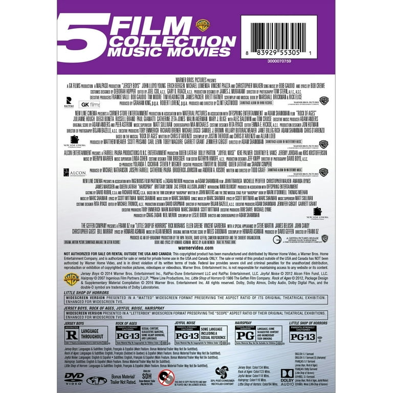 5 Film Collection: Music Movies Collection (DVD) - Walmart.com