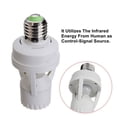 thumbnail image 4 of 2PCS E27 Motion Sensor Light Switch 100-240V Motion Detector Base Lamp Holder with Light Control Smart Switch Bulb Socket, 4 of 9