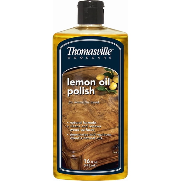 LEMON OIL POLISH - Wood Cleaner & Furniture Polish, Cleans, Renews, Restores & Rejuvenates Surfaces, Protects Wood from Drying or Cracking, Leaves a Shiny Finish, 16oz
