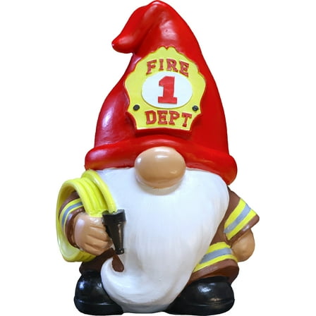 Spoontiques Fireman Gnome Garden Statue