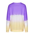 thumbnail image 6 of Brilliant Womens Tops V Neck Cotton Women's gradient long sleeved pullover T-shirt shirt top, 6 of 8