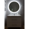 thumbnail image 3 of AUDREY LED Round Framed LED Mirror 26" with Front and Backlight, High Lumens, Stepless Dimmable Wall Mirrors with Anti-Fog, Shatter-Proof, Smart Memory, 3 Colors, Double LED Light, Touch Button., 3 of 3