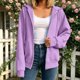 thumbnail image 5 of Neewe Hoodies Shirts for Women Early Fall Long Sleeve Tops Plain Outfits Tops Fashion Full Zip Tees 2025, 5 of 7