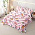 thumbnail image 3 of Feelyou Boho Pumpkin Daisy Twin Quilt Set, Hippie Buffalo Plaid Twin Coverlet Set, 2-Piece, 1 Comforter and 1 Pillowcase, 3 of 7