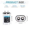 thumbnail image 2 of Uxcell 15MFD CBB65 Run Start Capacitor 15uF, 370/440V Oval AC Capacitor for AC Motor Run, HVAC, Air Conditioner, Condenser Motors, 2 of 5