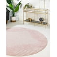 thumbnail image 3 of Unique Loom Kai Collection Area Rug - Warrior (6' 1" Round Pink/Ivory), 3 of 11