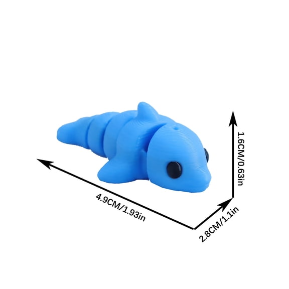 1PC Little dolphin 4.9CM 3D Printed Colored Animal Model Figurines Making