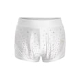 thumbnail image 3 of vastwit Girls Rhinestone Shorts Glitter Dance Ballet Tumbling Shorts Athletic Gymnastics Hot Pants Dancewear White 14, 3 of 6