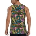 thumbnail image 3 of Xecao Snake And Flower Men's Tank Top Workout Quick Dry Sleeveless Gym Jogging Muscle Shirts Summer Swim Beach Tops, 3 of 9