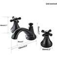 thumbnail image 5 of Single Handle Bathroom Sink Faucet, Matte Black, 2 Handles 3 Holes, 5 of 5