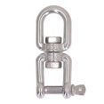 thumbnail image 1 of Double Jaw Shackle Professional Heavy Duty 304 Stainless Steel Rolling Shackle Device for Swing Climbing Rope 10mm/0.39in, 1 of 5
