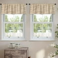 thumbnail image 2 of LALILO Kitchen Curtain Valance Fine Beach Sand Summer Sun Sand Rod Pocket Window Curtain 52"x 18" Set of 2, 2 of 5