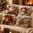 thumbnail image 4 of Christmas Indoor Decorations 2026 4 Pack Christmas Decorative Throw Pillow Covers Stereo Visual Holiday Cushion Slipcovers Pillow Cases With Hidden Zipper For Sofa, 4 of 7