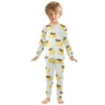 thumbnail image 3 of joogoo Cute Duck with Sunglasses Pajamas Set Long Sleeve Soft Cotton Sleepwear 2 Piece 18M, 3 of 7