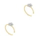 thumbnail image 1 of Sonducket Flor de diamantes de imitación falso aro anillo para la nariz Punk falso labio Clip chica nariz aro oreja aro anillo joyería para el cuerpo oro s 2piezas Sonducket CBP022828, 1 of 5