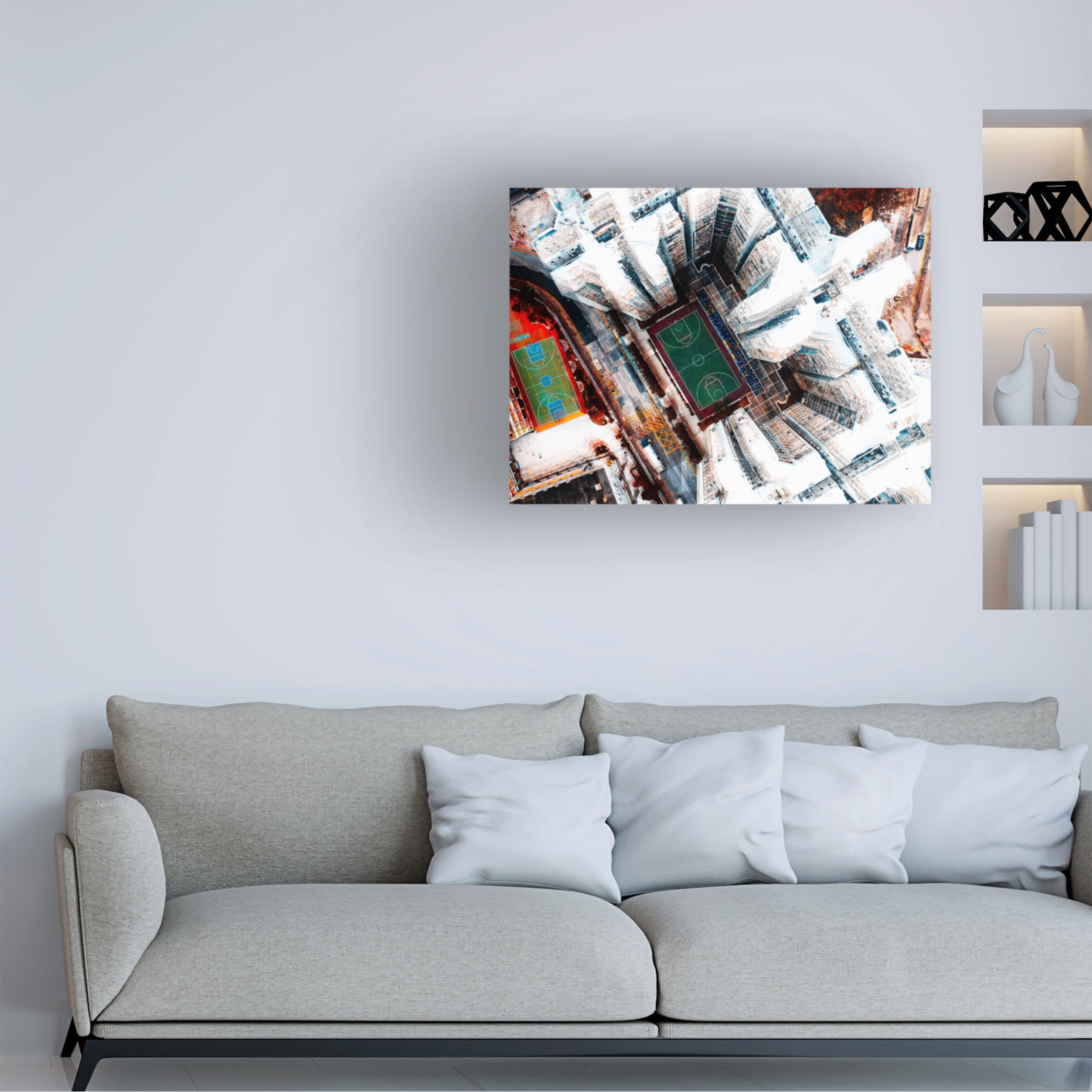 Canvas Wall Art - Carmine Chiriaco 'Among Hk Buildings' Wall Art for Living Room, Bedroom, or Office D?cor by Trademark Fine Art - 19 x 14 Inches