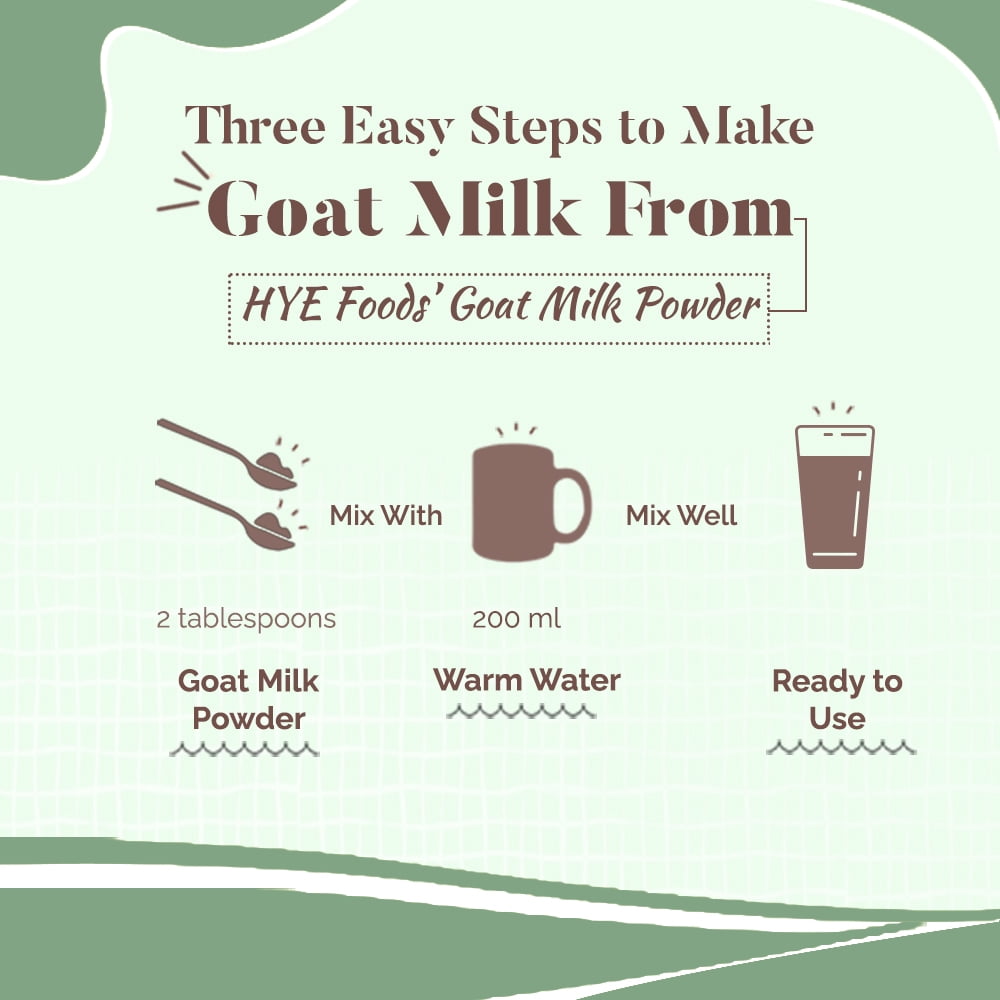 HYE FOODS Goat Milk Powder I Whole Milk Powder | 17.60 Oz (500gms)