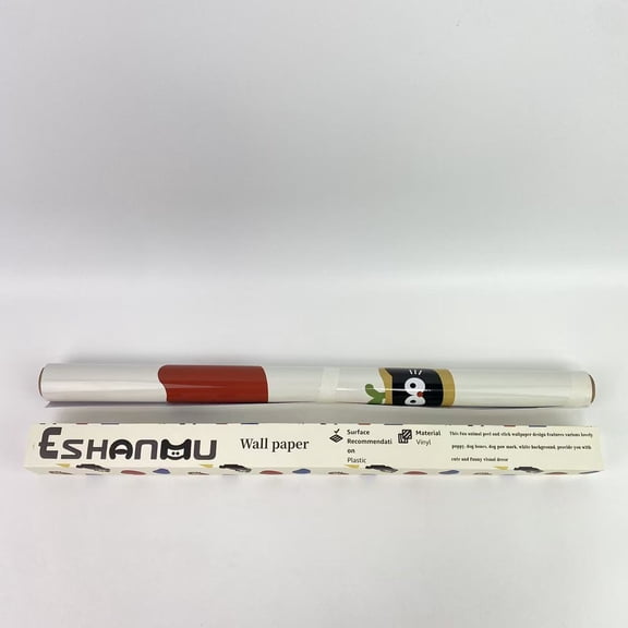 Eshanmu Wall paper,Cute Cartoon Dog Wallpaper Stick and Peel 12"x100" Colorful Puppy Animal Peel and Stick Wallpaper