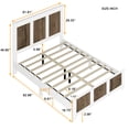 thumbnail image 2 of Queen Platform Bed Frame with Headboard & Footboard,Modern Wood Queen Size Bed Frame with Wood Slats Support,82.68"x61.81"x46.85",White, 2 of 8