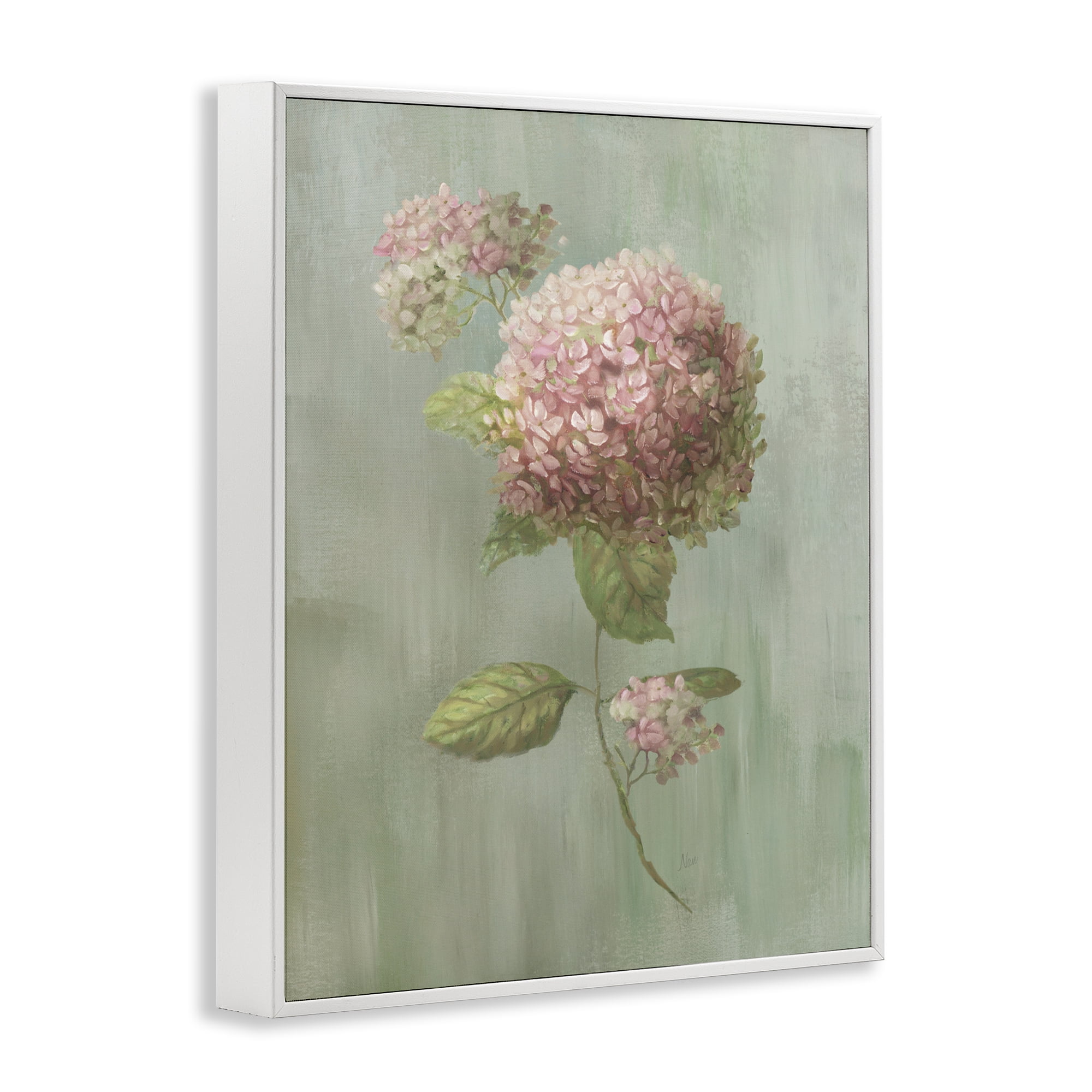 Stupell Industries Single Hydrangea Bushel White Framed Giclee Art, design by Nan