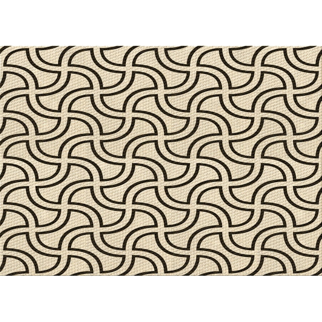 Ahgly Company Machine Washable Indoor Rectangle Transitional Coffee Brown Area Rugs, 2' x 5'