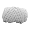 thumbnail image 2 of Hilo grueso, hilo jumbo, lavable, suave, 500 g, para crochet, trenzado, nudo voluminoso Gris claro, 2 of 9