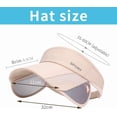 thumbnail image 2 of Gorra de visera solar de verano para mujer, gorra de golf ajustable con visera retráctil, protección UV, gorra deportiva para playa o tenis, 2 of 6