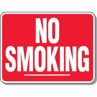 Large No Smoking Signs Safety & Compliance Signs/OSHA & ANSI Compliant Safety Signs/Large Format Safety Signs Metal (Aluminum) Size: 12 x 16 inch