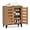 Natural, variant on Furnibear 4-Tier Farmhouse Shoe Organizer with Louvered Door for Entryway Hallway Closet Space Saving Storage Organizer, Natural
