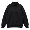 thumbnail image 4 of HNMKIU Women's Solid Cross Wrap Neck Sweatshirt Long Sleeve Oversized Relaxed Pullover Basic Casual Loungewear Tops for Fall Winter Daily Wear Black,S, 4 of 4