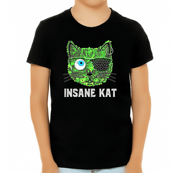 Crazy Cat Shirt - Cute Cat Shirts for Boys - Cat Gifts for Boys - Kids Cat Lover Shirts