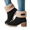 thumbnail image 3 of Bnwani Womens Boots,Winter Boots,Non-slip,Warm,Block,Round Toe,Black,40(US:7.5), 3 of 7