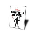 thumbnail image 4 of Do Not Enter the Woods Novelty Sign, Metal Wall Decor - 10x14 inches, 4 of 4