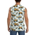 thumbnail image 4 of Pofeuu Excavator Print Men's Muscle T-Shirt, Sleeveless, Muscle Tank, Classic Muscle Tee Top For Men Casual Sleeveless Muscle T-Shirt Trendy Clothes-Medium, 4 of 7