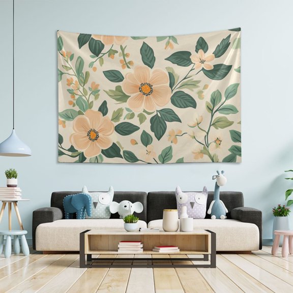 Yayeee Tapestry Wall Hanging for Bedroom 60" x 40" Living Room Home Wall Art Decor, Floral Design
