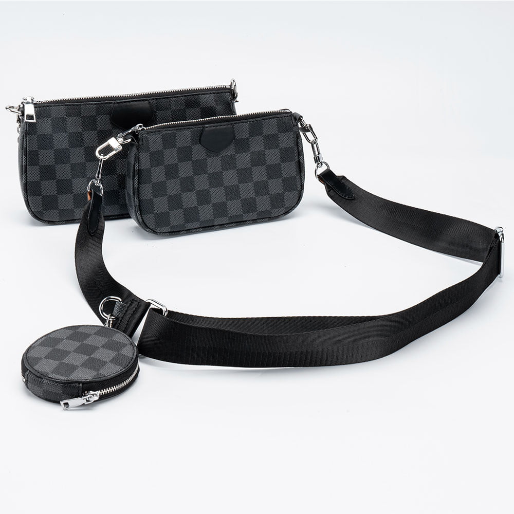 Luxury Checkered Handbag For Women, Fashion Colorblock Crossbody