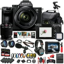 Sony Alpha a7 III Mirrorless Camera with 28-70mm Lens (ILCE7M3K/B) - Pro Bundle with 64GB Memory Cards, Tripod, and More(International Model)
