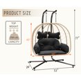 Esmlada Double Wicker Swing Egg Chair Hammock Foldable Hanging Loveseat